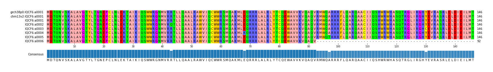 Multiple Alignments (by translate haplotype frequency)