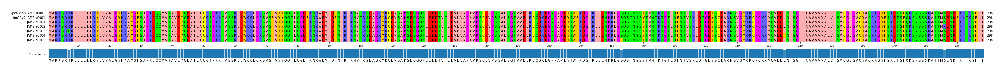 Multiple Alignments (by translate haplotype frequency)