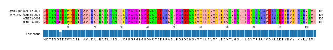 Multiple Alignments (by translate haplotype frequency)