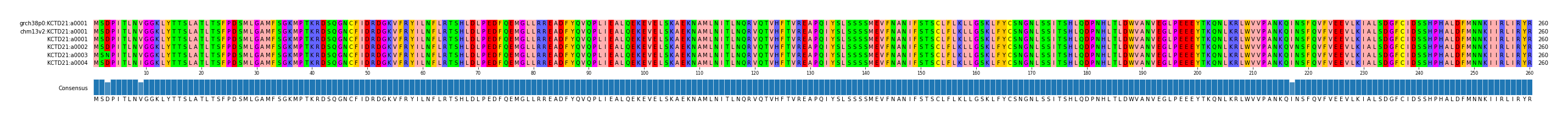 Multiple Alignments (by translate haplotype frequency)