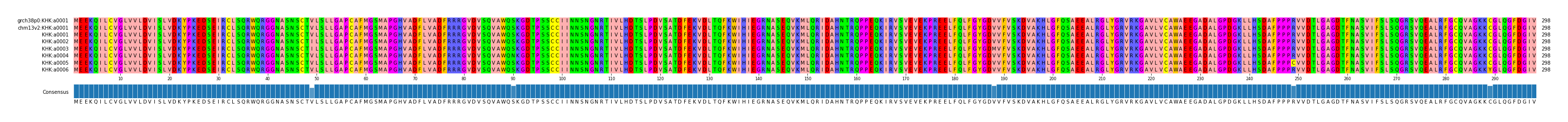 Multiple Alignments (by translate haplotype frequency)