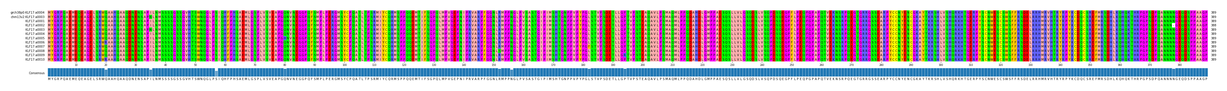 Multiple Alignments (by translate haplotype frequency)
