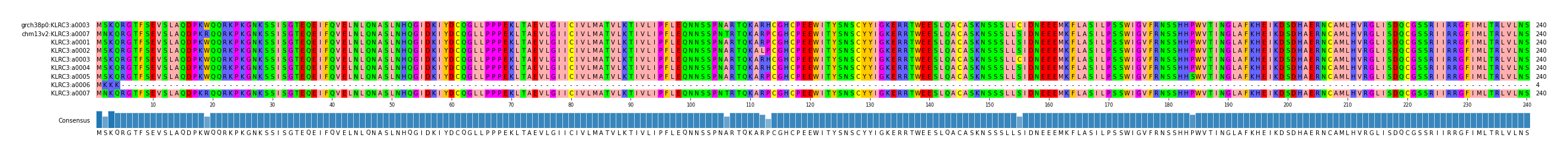 Multiple Alignments (by translate haplotype frequency)