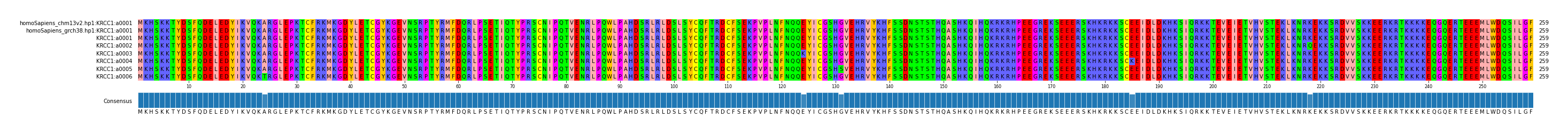 Multiple Alignments (by translate haplotype frequency)