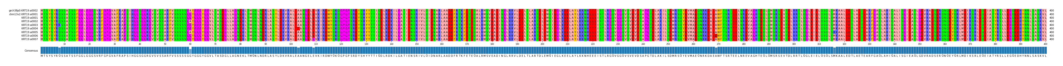 Multiple Alignments (by translate haplotype frequency)