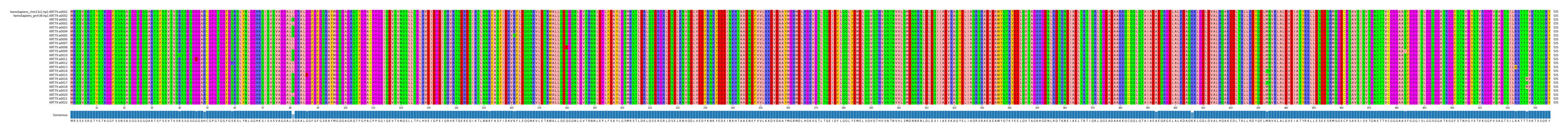 Multiple Alignments (by translate haplotype frequency)