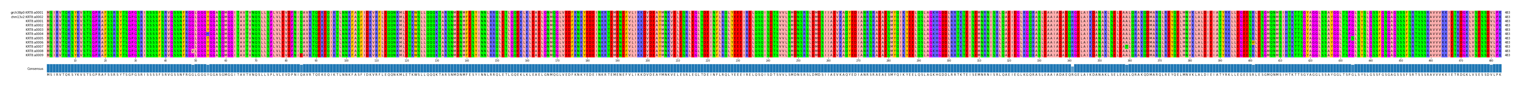 Multiple Alignments (by translate haplotype frequency)