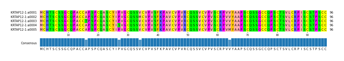 Multiple Alignments (by translate haplotype frequency)