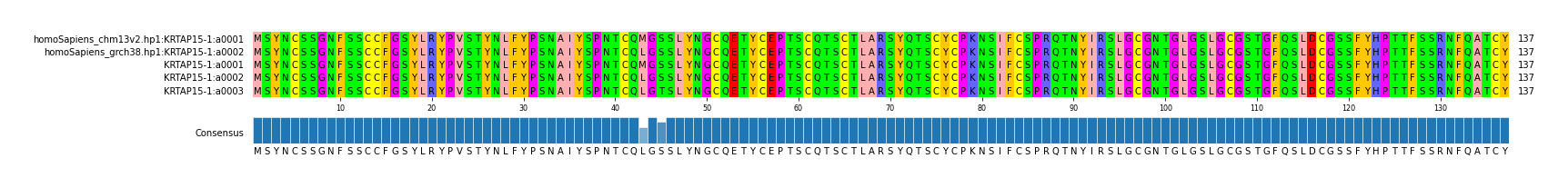 Multiple Alignments (by translate haplotype frequency)