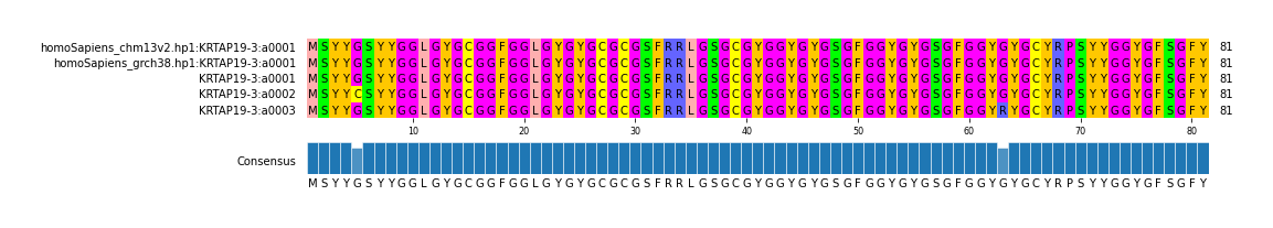 Multiple Alignments (by translate haplotype frequency)