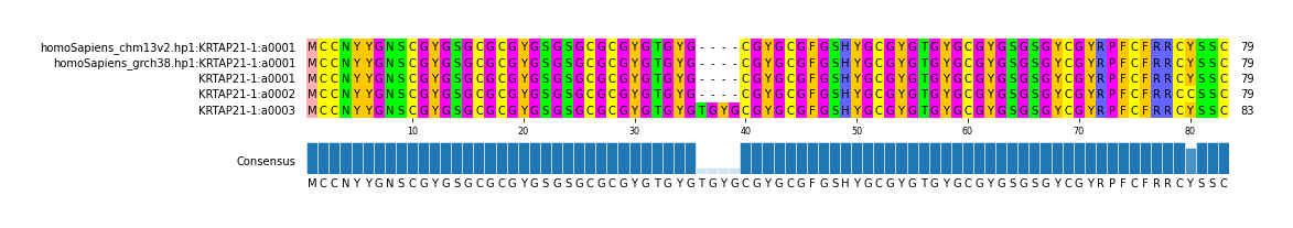 Multiple Alignments (by translate haplotype frequency)
