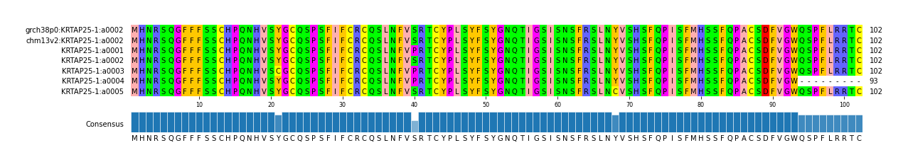 Multiple Alignments (by translate haplotype frequency)