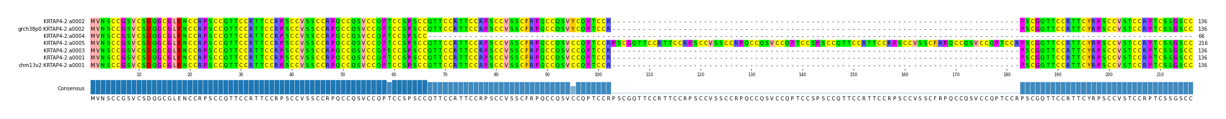 Multiple Alignments (by translate haplotype similarity)