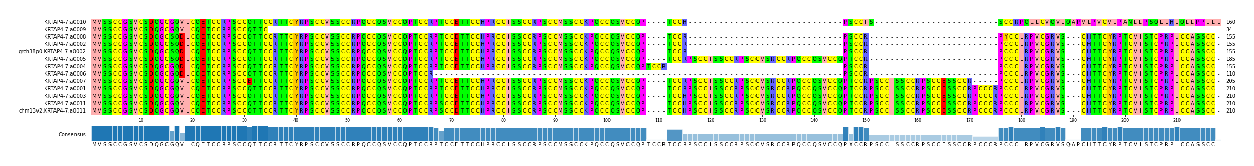 Multiple Alignments (by translate haplotype similarity)