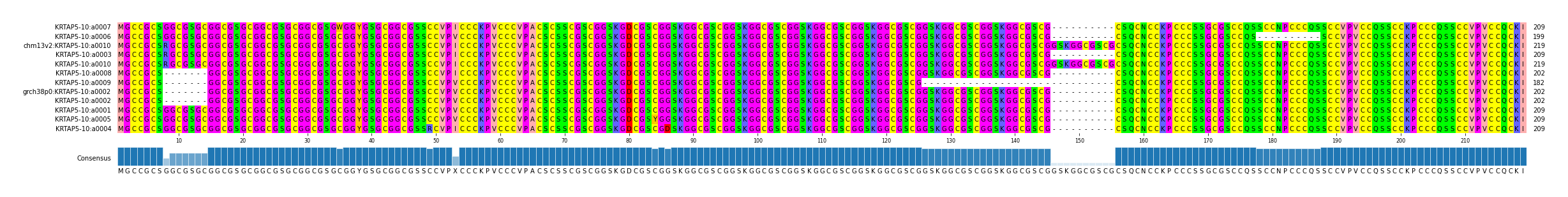 Multiple Alignments (by translate haplotype similarity)