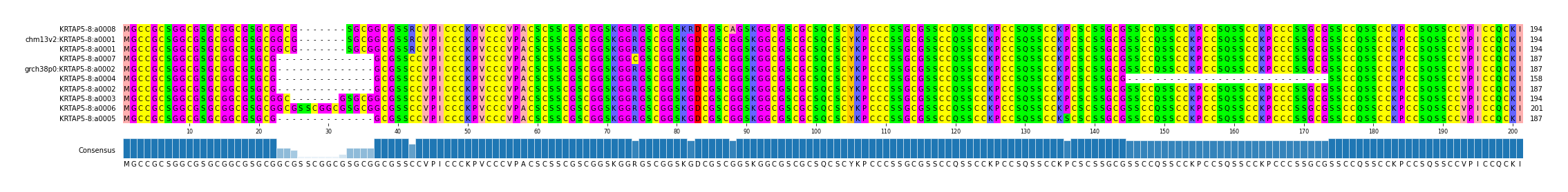 Multiple Alignments (by translate haplotype similarity)