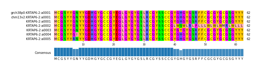 Multiple Alignments (by translate haplotype frequency)