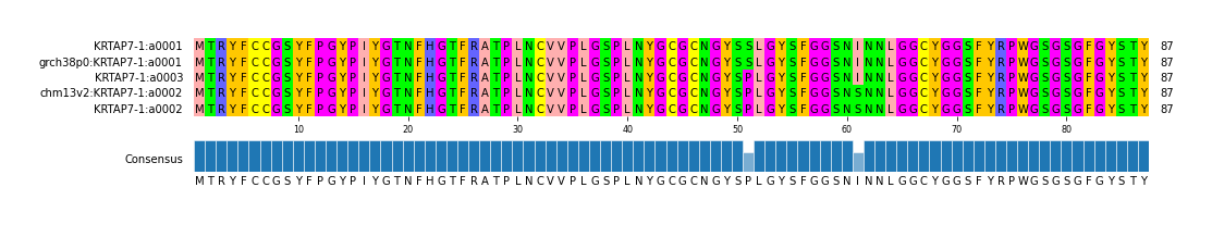 Multiple Alignments (by translate haplotype similarity)