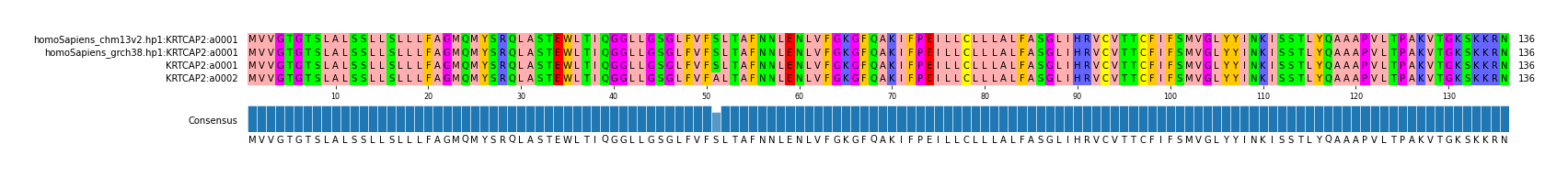 Multiple Alignments (by translate haplotype frequency)