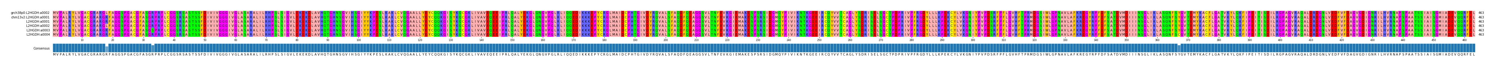 Multiple Alignments (by translate haplotype frequency)