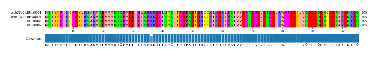 Multiple Alignments (by translate haplotype frequency)