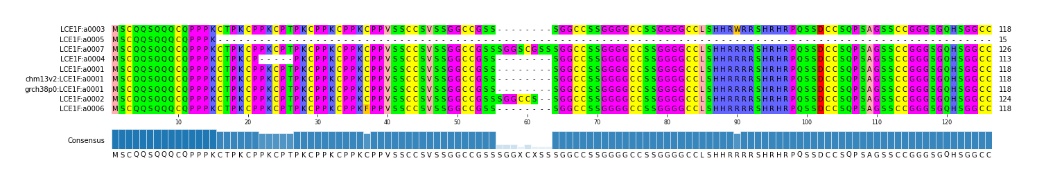 Multiple Alignments (by translate haplotype similarity)