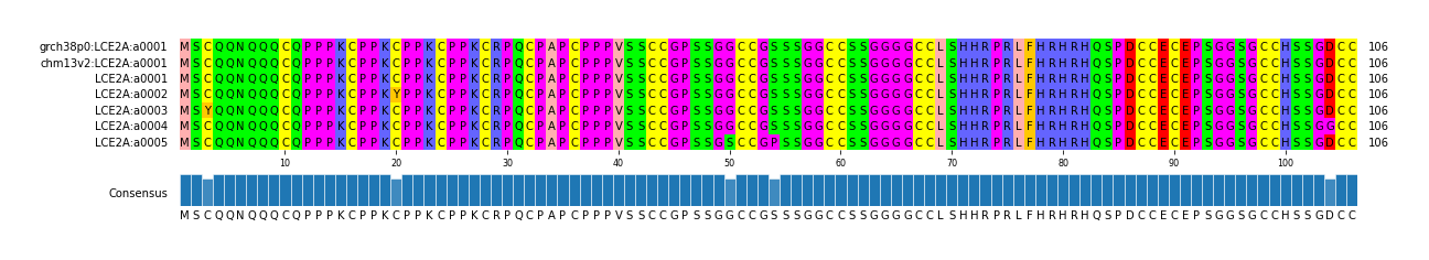 Multiple Alignments (by translate haplotype frequency)