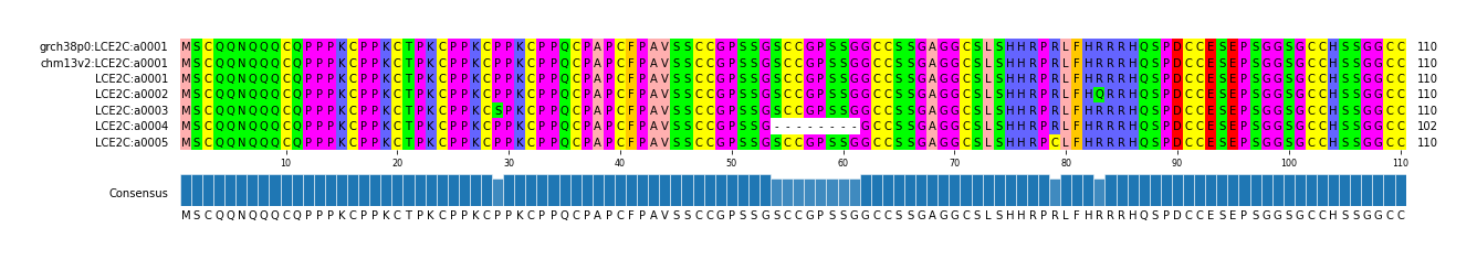 Multiple Alignments (by translate haplotype frequency)