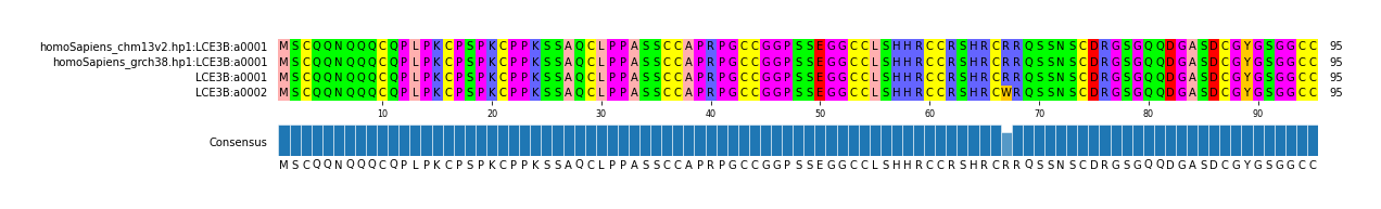 Multiple Alignments (by translate haplotype similarity)