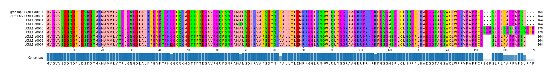 Multiple Alignments (by translate haplotype frequency)