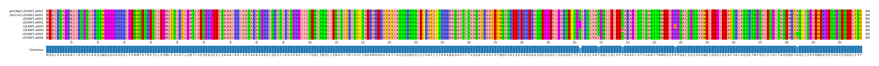 Multiple Alignments (by translate haplotype frequency)
