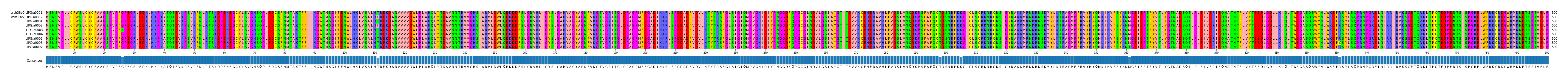 Multiple Alignments (by translate haplotype frequency)