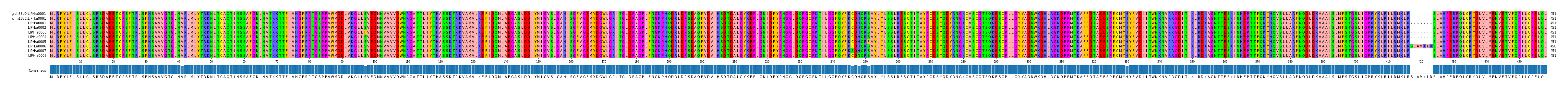 Multiple Alignments (by translate haplotype frequency)