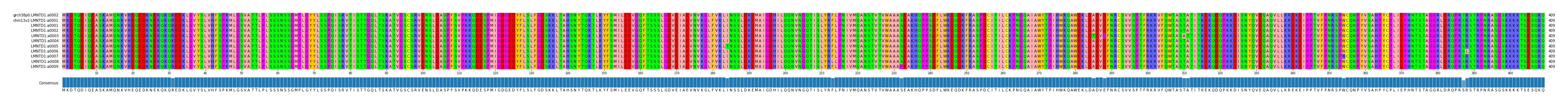 Multiple Alignments (by translate haplotype frequency)