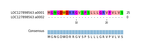 Multiple Alignments (by translate haplotype frequency)