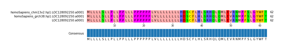 Multiple Alignments (by translate haplotype frequency)