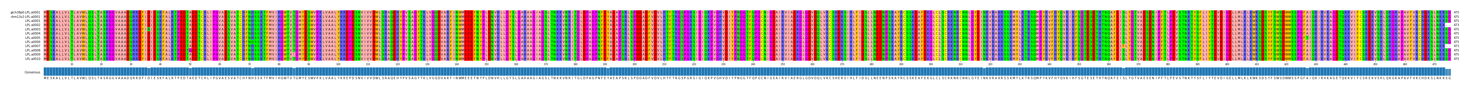 Multiple Alignments (by translate haplotype frequency)