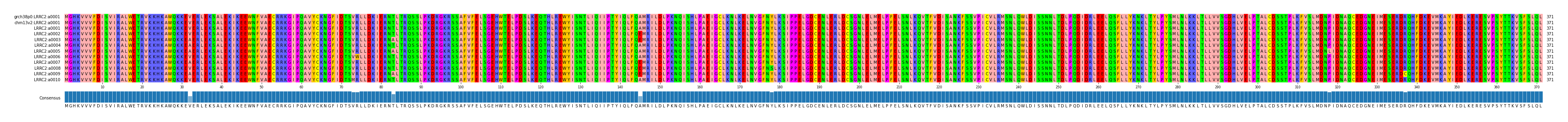 Multiple Alignments (by translate haplotype frequency)
