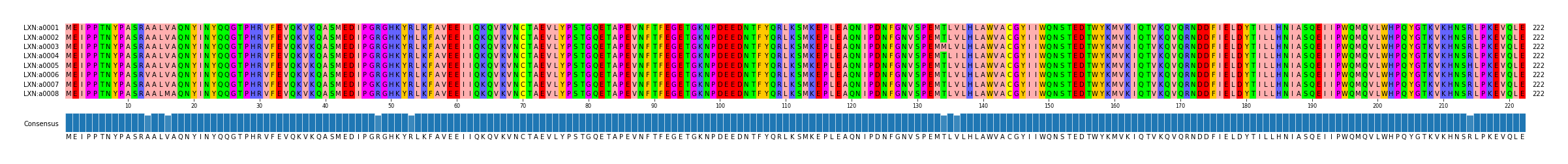 Multiple Alignments (by translate haplotype frequency)