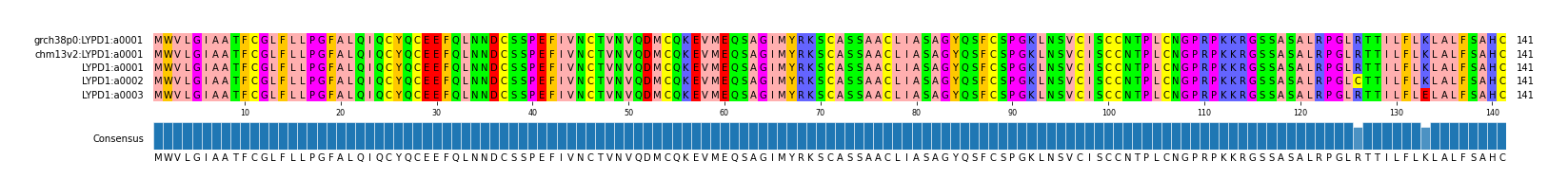 Multiple Alignments (by translate haplotype frequency)
