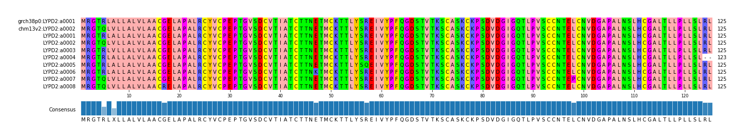 Multiple Alignments (by translate haplotype frequency)