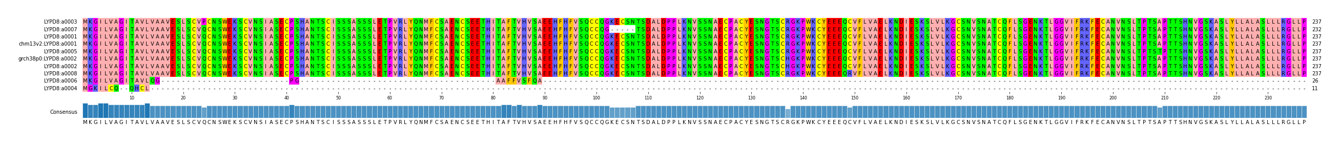 Multiple Alignments (by translate haplotype similarity)