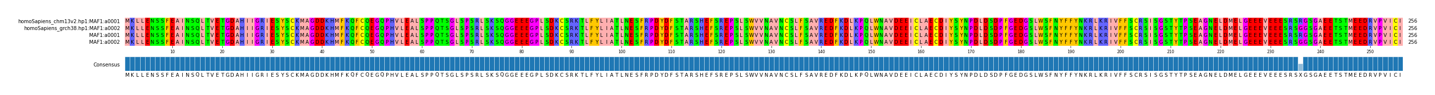 Multiple Alignments (by translate haplotype frequency)