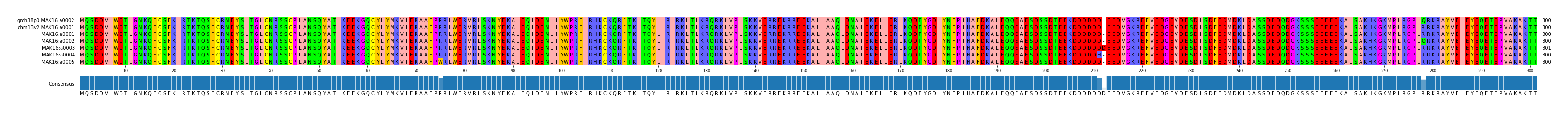 Multiple Alignments (by translate haplotype frequency)
