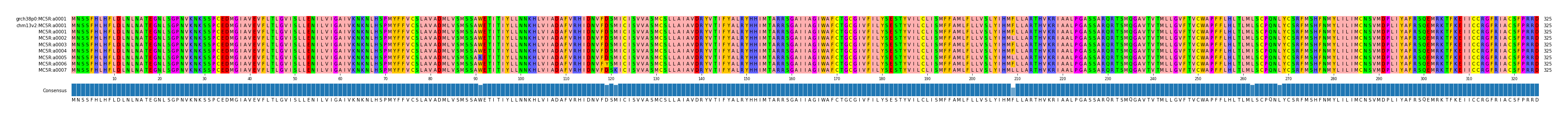 Multiple Alignments (by translate haplotype frequency)