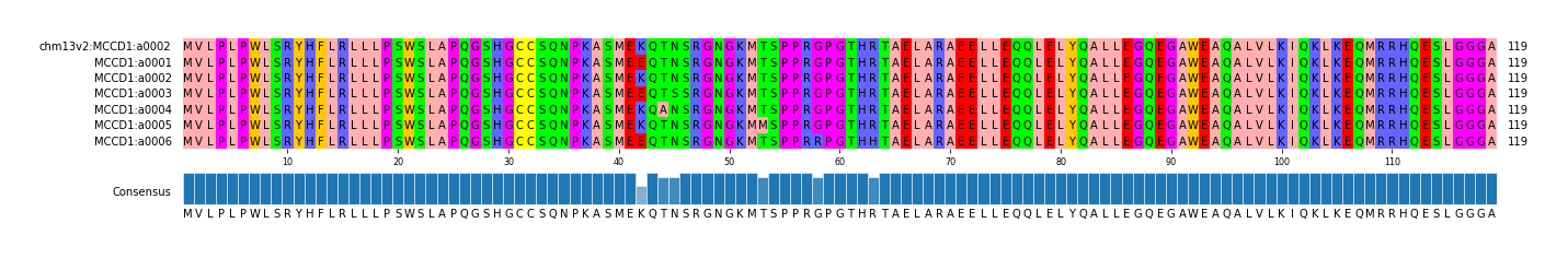 Multiple Alignments (by translate haplotype frequency)