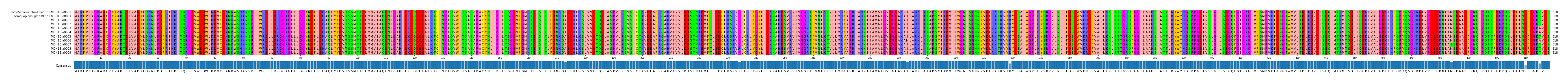 Multiple Alignments (by translate haplotype frequency)
