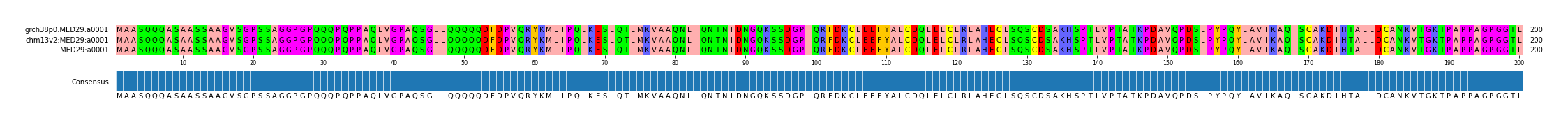 Multiple Alignments (by translate haplotype frequency)