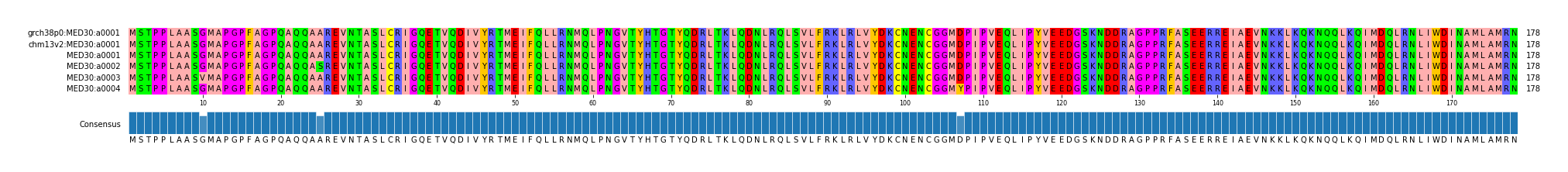 Multiple Alignments (by translate haplotype frequency)