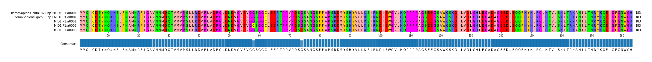 Multiple Alignments (by translate haplotype frequency)